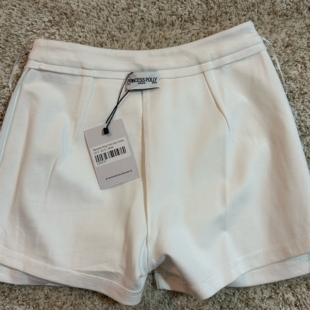 2/$25 PRINCESS POLLY Women's White Wrap Skort - Picture 4 of 4
